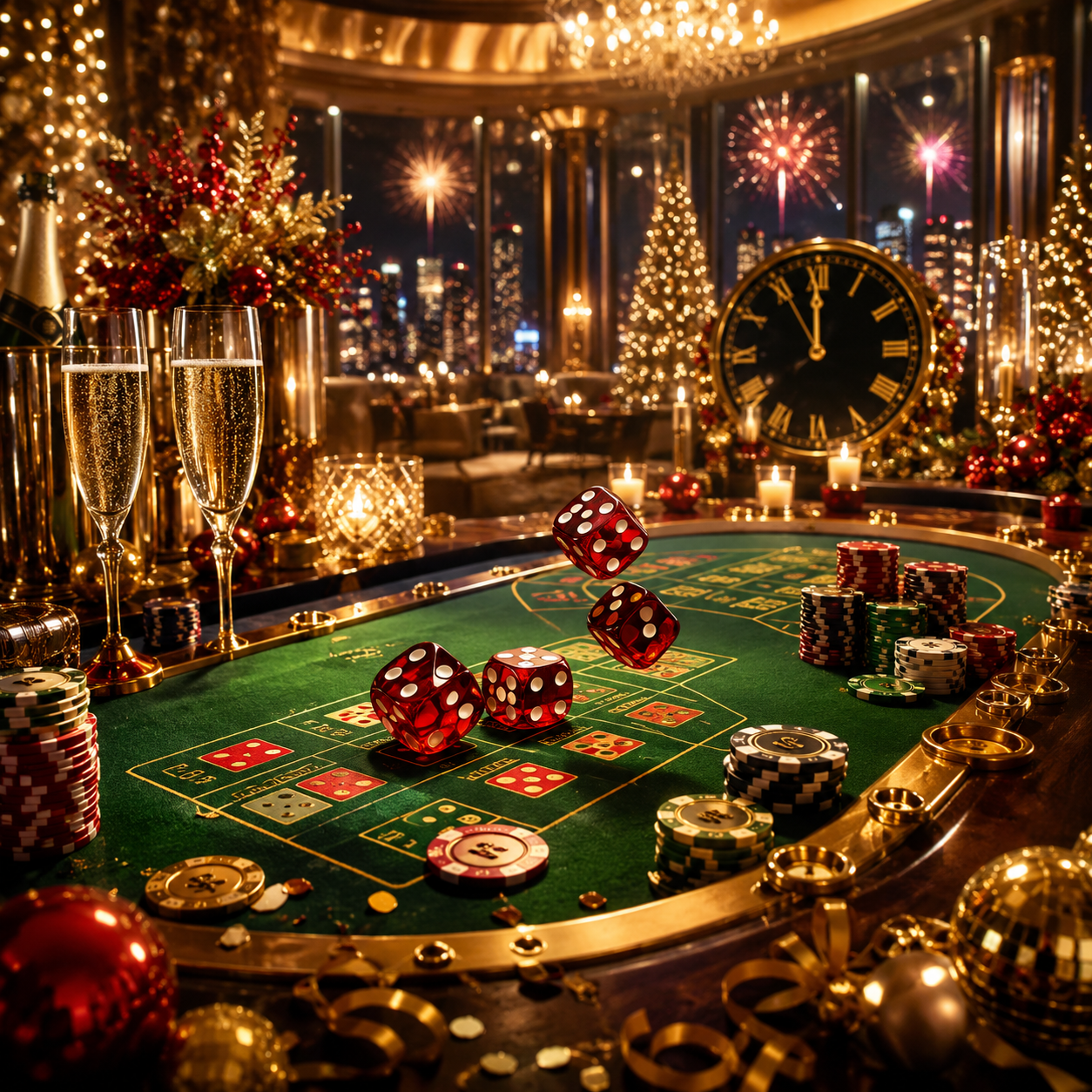 Dice game table at a lively social event